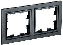 Рамка универсальная IEK Brite РУ-2-БрЧ 2-м. черный картинка